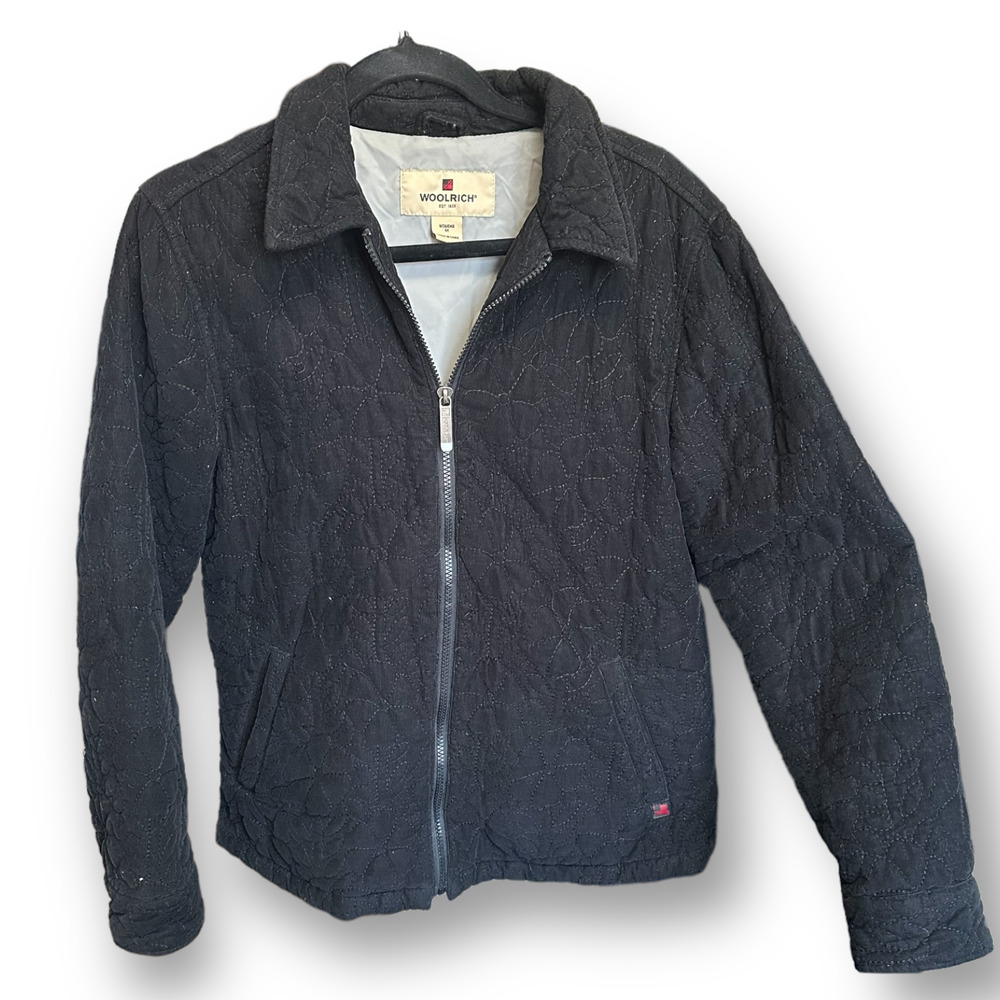 Woolrich women's quilted black jacket medium